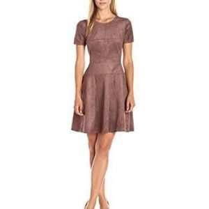 BCBG Maxaria Azria Brown Suede Dress with back zipper size 4